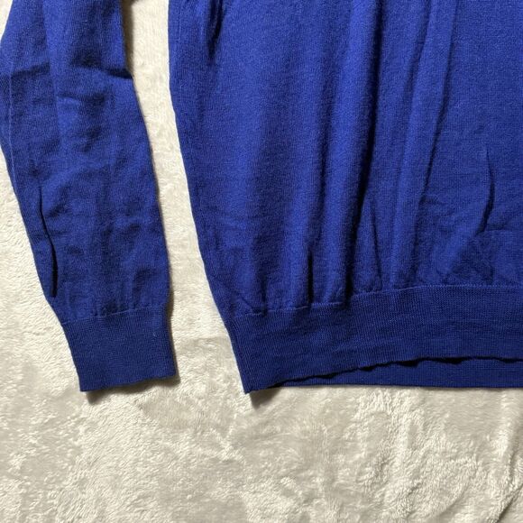 JOS A BANK Traveler 100% Merino Wool Sweater Royal Blue 1/4 Zip Men's Size XXL - Picture 5 of 11